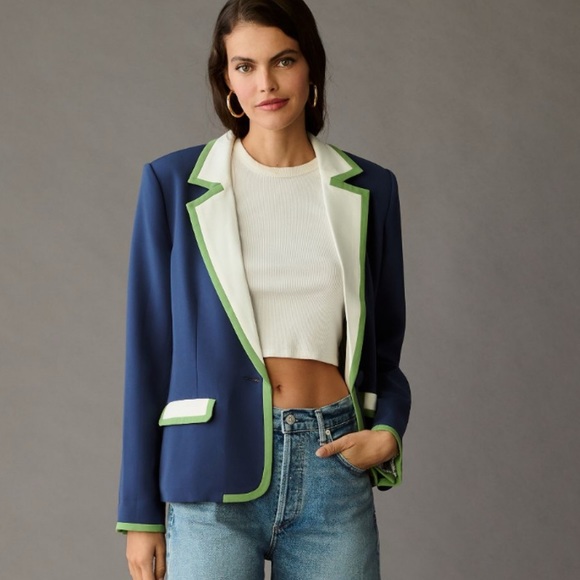 NWT Anthropologie Maeve Colorblock Blazer size S - Picture 4 of 15